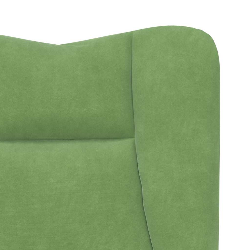 Sedia rilassante Verde chiaro 63 x 67 x 94 cm Velluto 42001806