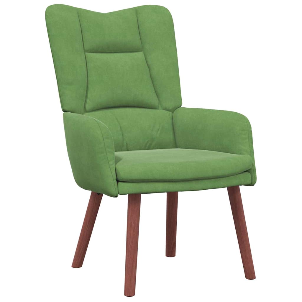 Sedia rilassante Verde chiaro 63 x 67 x 94 cm Velluto 42001806