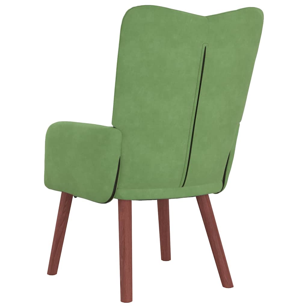 Sedia rilassante Verde chiaro 63 x 67 x 94 cm Velluto 42001806