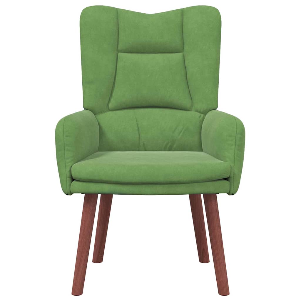 Sedia rilassante Verde chiaro 63 x 67 x 94 cm Velluto 42001806
