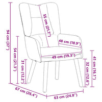 Sedia rilassante Verde chiaro 63 x 67 x 94 cm Velluto 42001806