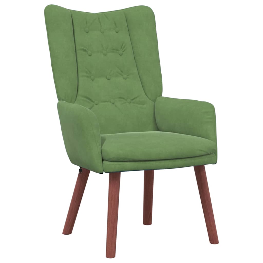 vidaXL Sedia rilassante Verde chiaro 63 x 67 x 94 cm Velluto
