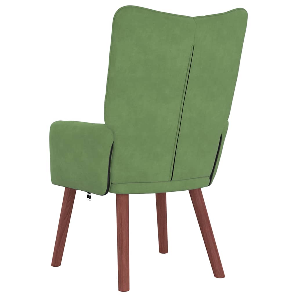 vidaXL Sedia rilassante Verde chiaro 63 x 67 x 94 cm Velluto