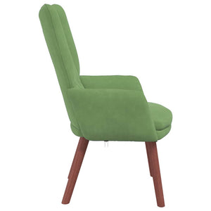 vidaXL Sedia rilassante Verde chiaro 63 x 67 x 94 cm Velluto