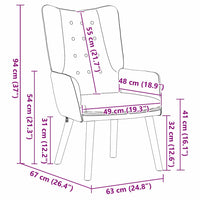 vidaXL Sedia rilassante Verde chiaro 63 x 67 x 94 cm Velluto