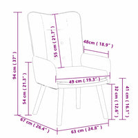 vidaXL Sedia rilassante Marrone 63 x 67 x 94 cm Tessuto