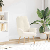 vidaXL Sedia rilassante Crema 69 x 74 x 93 cm Tessuto