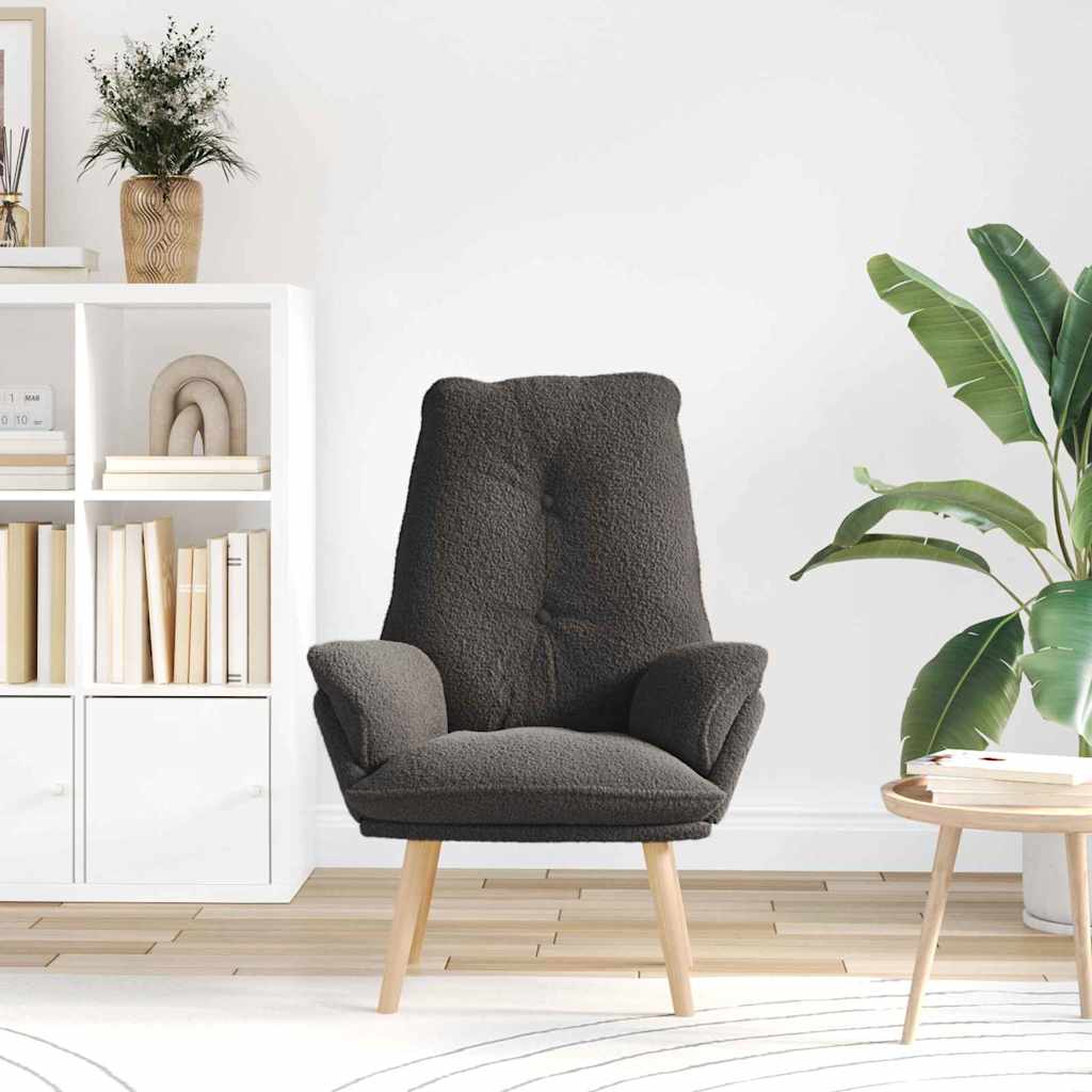 vidaXL Sedia rilassante Grigio scuro 69 x 74 x 93 cm Tessuto