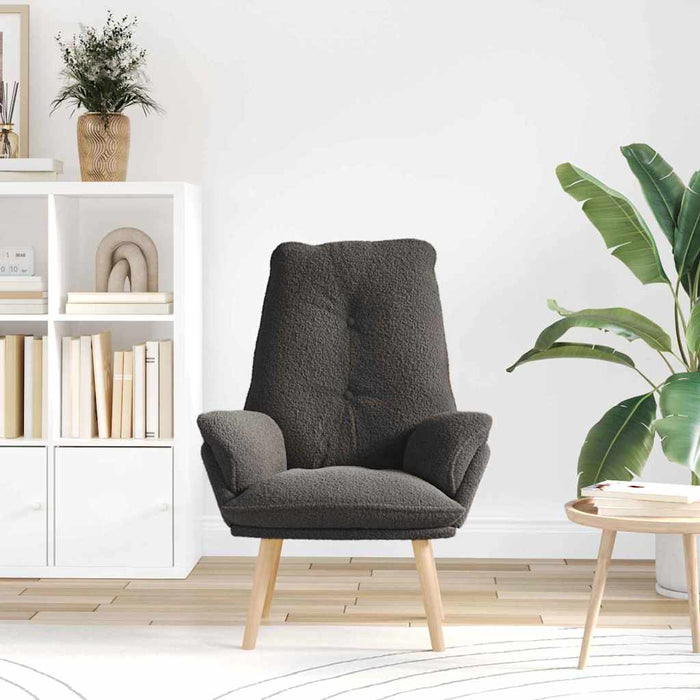 vidaXL Sedia rilassante Grigio scuro 69 x 74 x 93 cm Tessuto