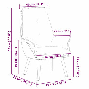 Sedia rilassante Rosso vino 69 x 74 x 93 cm Tessuto 42001853