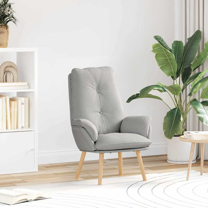 vidaXL Sedia rilassante Grigio nuvola 69 x 74 x 93 cm Tessuto