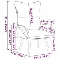 Sedia rilassante Bianco 69 x 74 x 93 cm Pelle sintetica 42001864