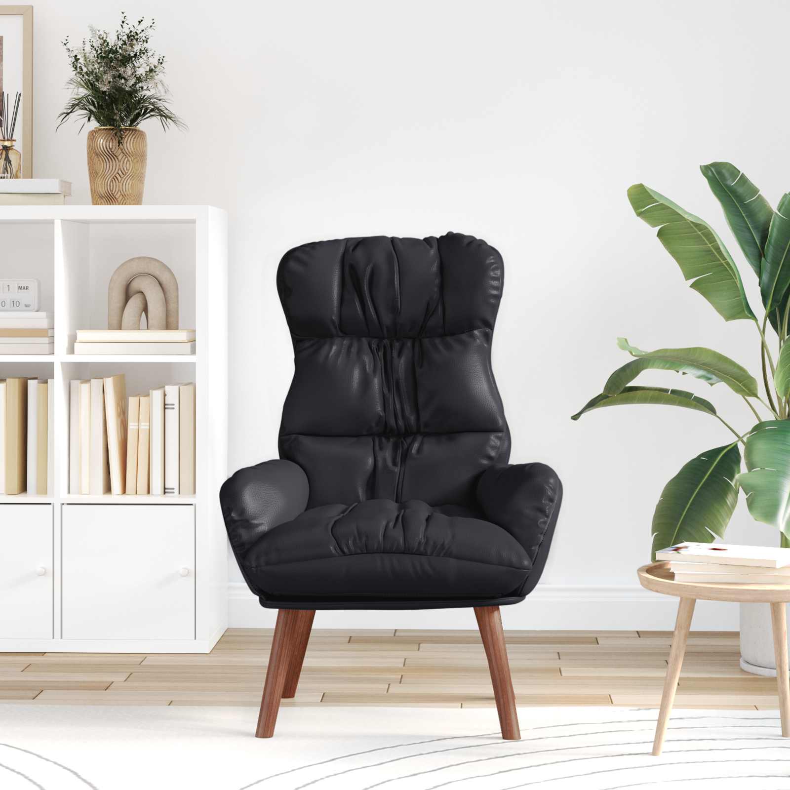 poltrona Nero 69 x 74 x 93 cm Pelle Artificiale 42001878