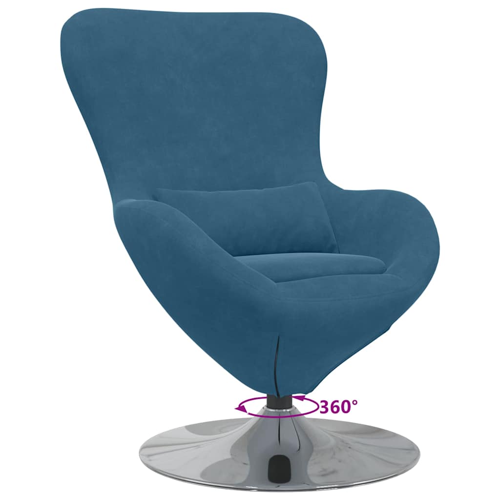 Poltrona uovo Blu 63 x 73 x 90 cm Velluto 42002723