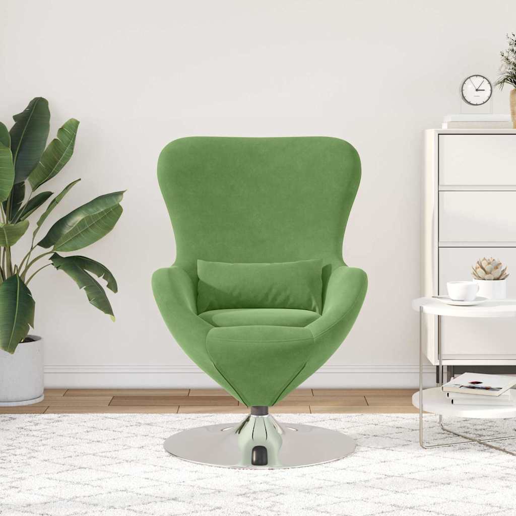 Poltrona uovo Verde chiaro 63 x 73 x 90 cm Velluto 42002727