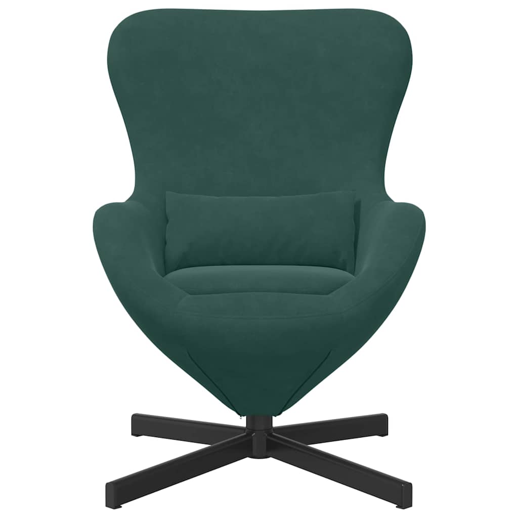 Poltrona uovo Verde scuro 63 x 73 x 90 cm Velluto 42002758