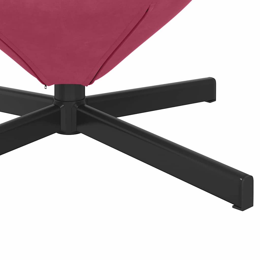 Poltrona uovo Rosso vino 63 x 73 x 90 cm Velluto 42002761