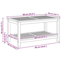 Tavolino da caffè 90x50x45 cm in legno massello di acacia 4108104