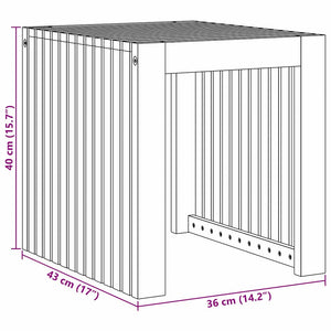Tavolo laterale Marrone 43 x 36 x 40 cm Legno massello di teak 4108117