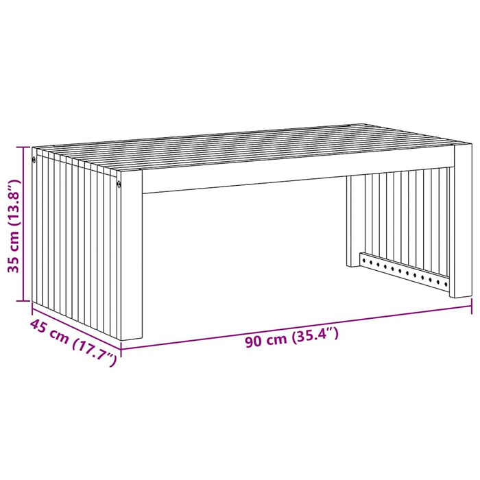 Tavolino da salotto Marrone 90 x 45 x 35 cm 4108120