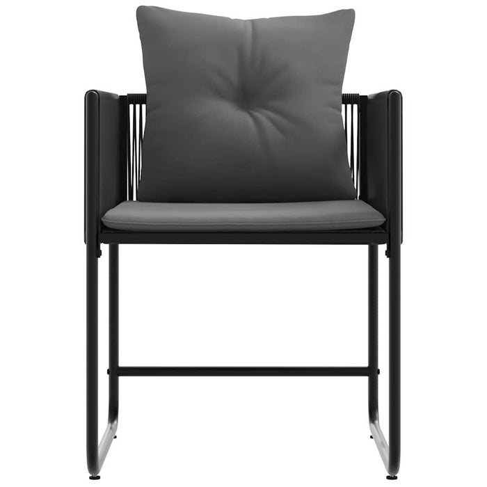 Sedie da giardino 4 pcs Nero e antracite 50.5 x 53.5 x 63.5 cm 42003027