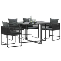 Sedie da giardino 4 pcs Nero e antracite 50.5 x 53.5 x 63.5 cm 42003027