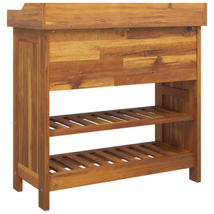 Mobiletto da Giardino con cassetto Marrone 78 x 36.5 x 78cm 42001366