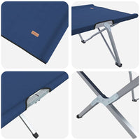Letto da campeggio pieghevole Blu 62 x 194 x 42 cm 42003116