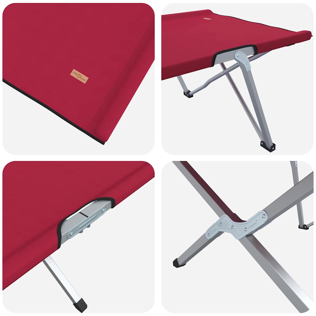 Letto da campeggio pieghevole Rosso 62 x 194 x 42 cm 42003118