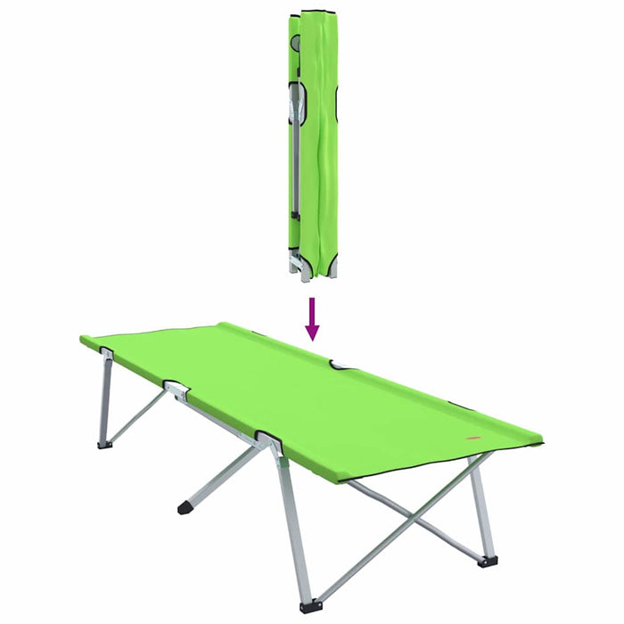 Letto da campeggio pieghevole Verde scuro 62 x 194 x 42 cm 42003120