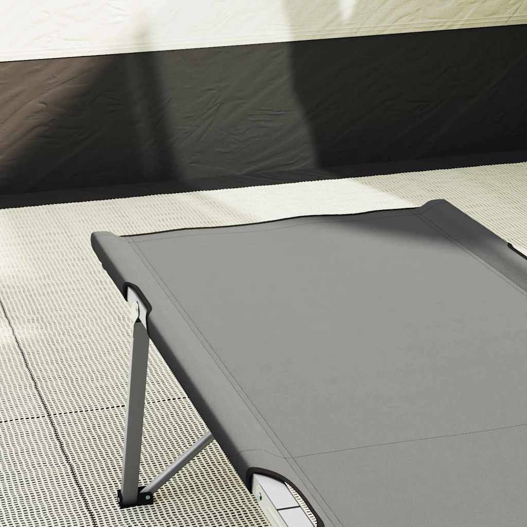 Letto da campeggio pieghevole 2 pcs Grigio 62 x 194 x 42 cm 42003125