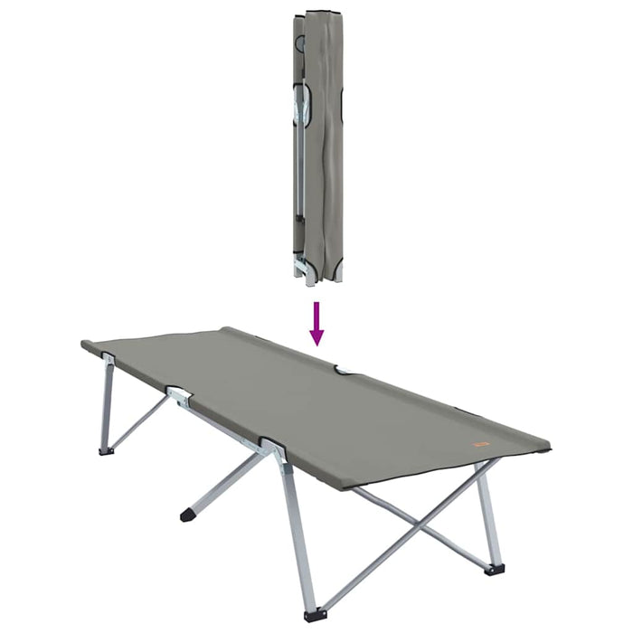 Letto da campeggio pieghevole 2 pcs Grigio 62 x 194 x 42 cm 42003125