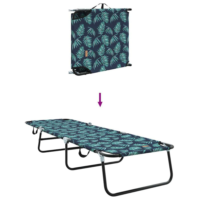 Lettino prendisole pieghevole Verde 56 x 189 x 87cm Tessuto 42003145