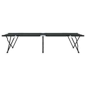 Letto da campeggio pieghevole Pieghevole Nero 206 x 76 x 74 cm 42003163