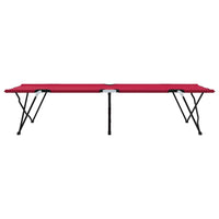 Letto da campeggio pieghevole Pieghevole Rosso 206 x 76 x 74 cm 42003164