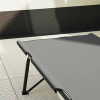 Letto da campeggio pieghevole 2 pcs Grigio 206 x 76 x 74 cm 42003171