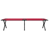 Letto da campeggio pieghevole 2 pcs Rosso Tessuto Oxford 42003182