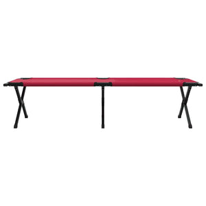 Letto da campeggio pieghevole 2 pcs Rosso Tessuto Oxford 42003182