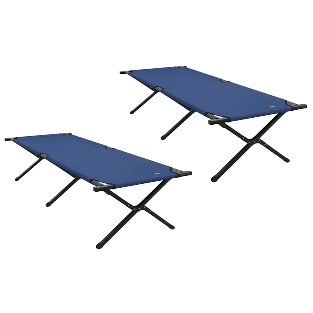 Letto da campeggio pieghevole 2 pcs Blu Tessuto Oxford 42003192