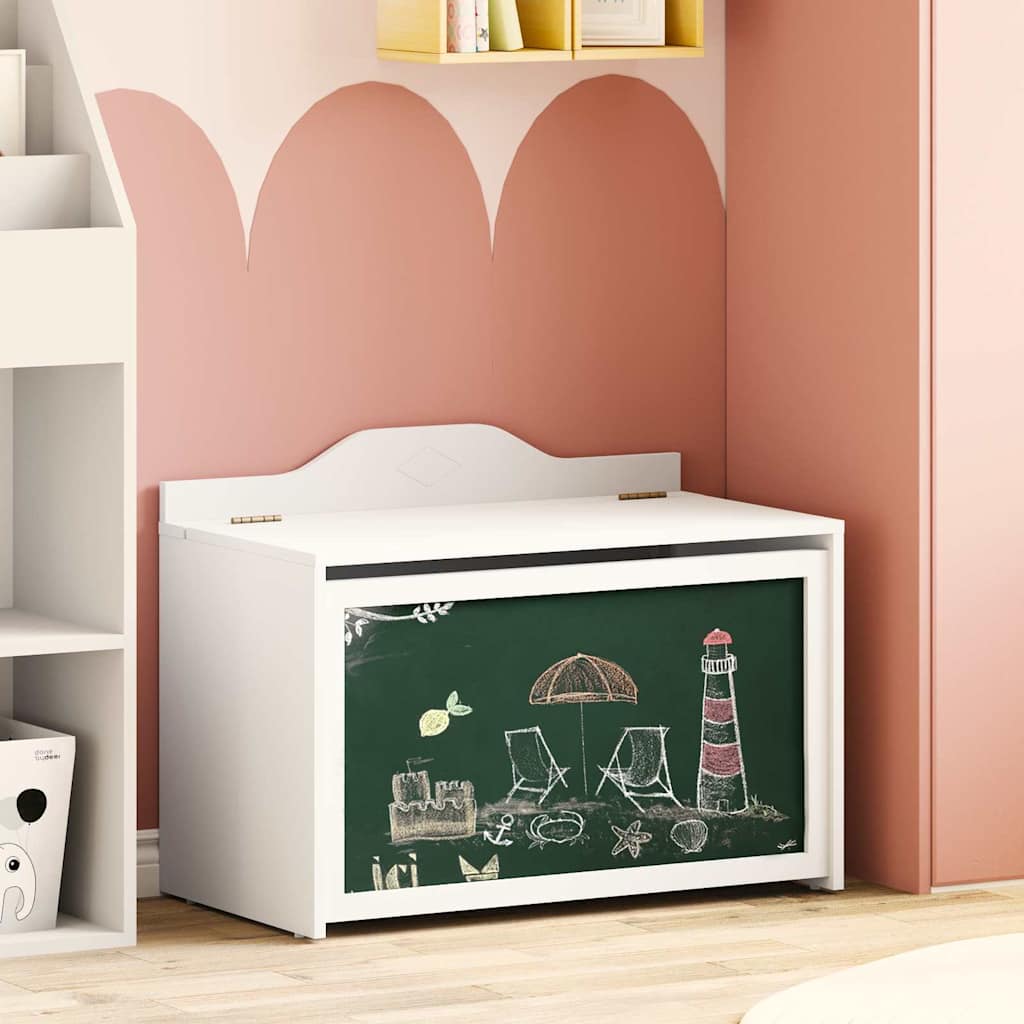 Scatola per Giocattoli Bianco 73 x 33 x 55 cm Legno multistrato 42003028