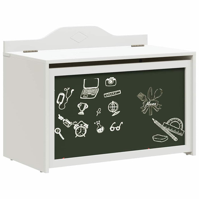 vidaXL Scatola per Giocattoli Bianco 73 x 33 x 55 cm Legno multistrato