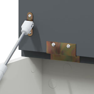 vidaXL Scatola per Giocattoli Grigio e bianco 73 x 33 x 55 cm