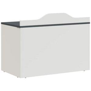vidaXL Scatola per Giocattoli Grigio e bianco 73 x 33 x 55 cm