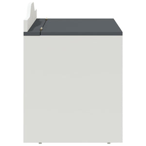 vidaXL Scatola per Giocattoli Grigio e bianco 73 x 33 x 55 cm