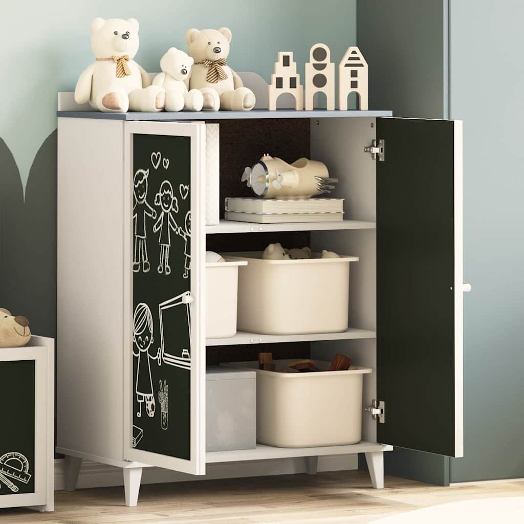 Armadio Lavagna con porta Grigio e bianco Legno multistrato 42003031