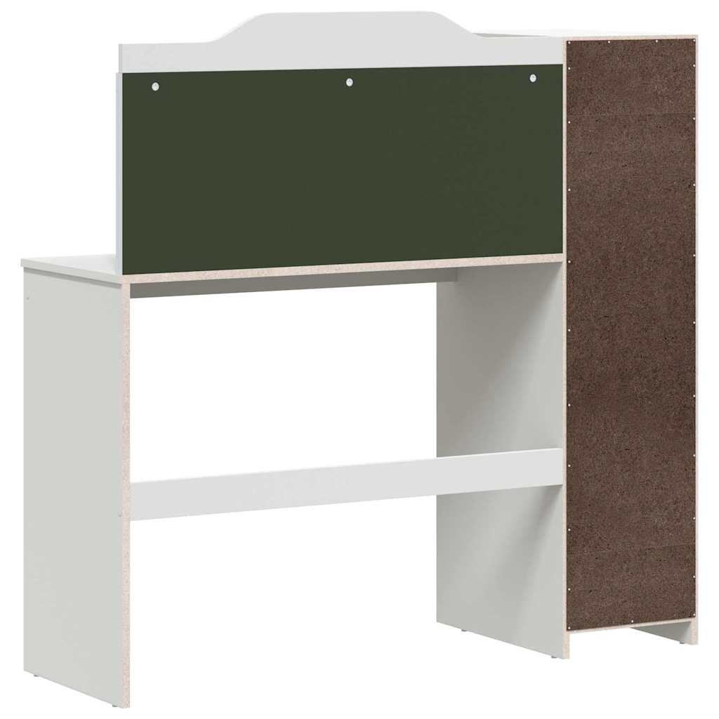 vidaXL Scrivania Lavagna Bianco 120 x 45 x 118.5 cm Legno multistrato
