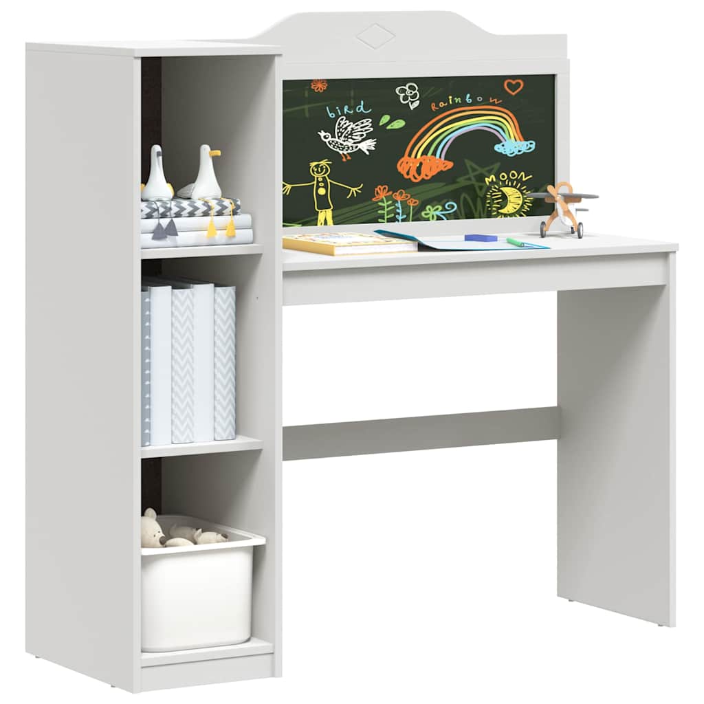 vidaXL Scrivania Lavagna Bianco 120 x 45 x 118.5 cm Legno multistrato