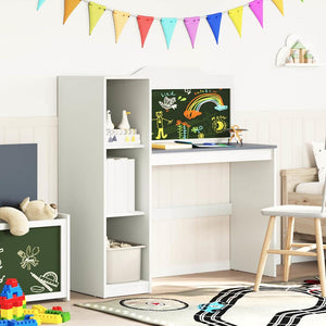 Scrivania Lavagna Bianco e grigio 120 x 45 x 118.5 cm 42003033