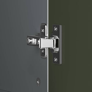 vidaXL Armadio con Lavagna con porta Grigio e bianco Legno multistrato