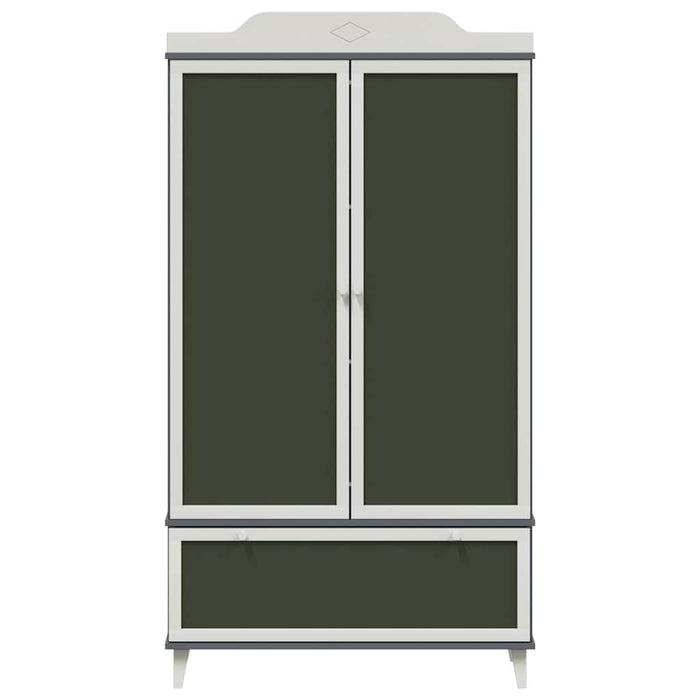 vidaXL Armadio con Lavagna con porta Grigio e bianco Legno multistrato